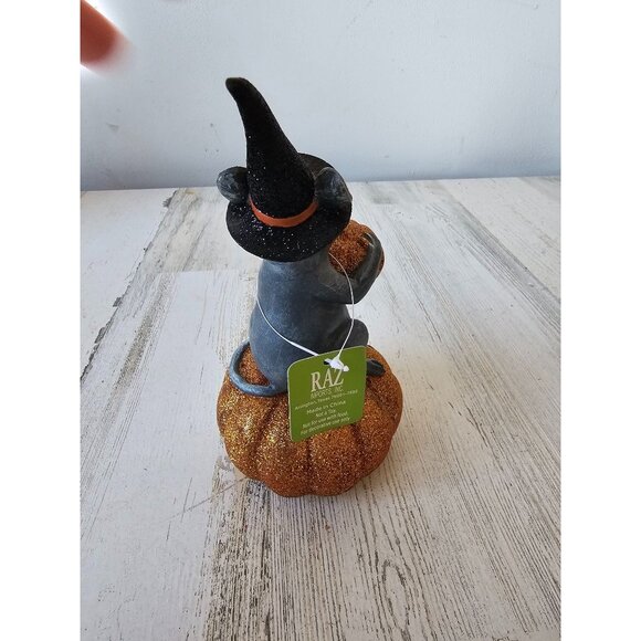 Raz‎ mouse pumpkin glitter jack-o'-lantern Halloween decor statue figurine - Picture 3 of 9